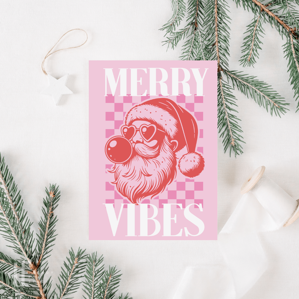 Christmas Business Thank You Card Canva Template | Retro Merry Vibes - Trendy Fox Studio