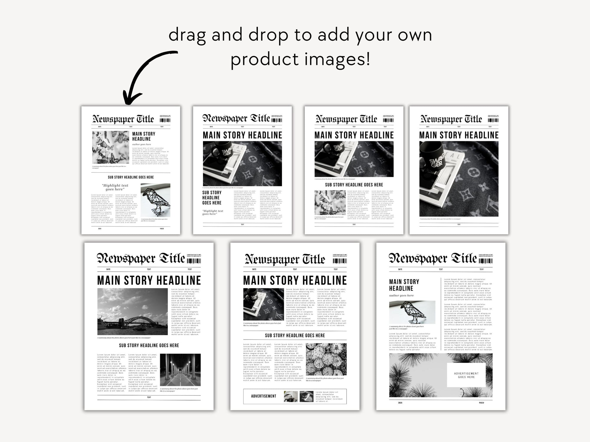 Newspaper Business Flyer Bundle Canva Template | Business Marketing Announcement