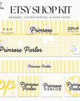 Etsy Shop Kit Canva Template | Preppy Cottagecore Etsy Banner, Listing Photos, Icon | Yara - Trendy Fox Studio