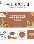 Facebook Branding Canva Template | Western Desert Cover Photos & Icon | Nash - Trendy Fox Studio