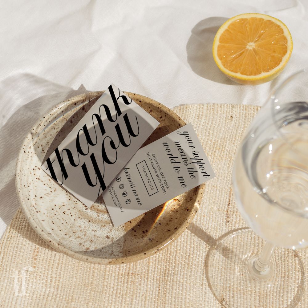 Business Card Thank You Canva Template | Wynn - Trendy Fox Studio