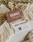 Business Card Canva Template with QR Code | Western Desert | Nash - Trendy Fox Studio