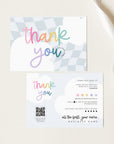 Business Thank You Card Canva Template | Checkered Rainbow | Lumi