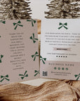 Christmas Business Thank You Card Canva Template | Classic Bows Holiday Insert