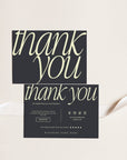 Business Thank You Card Canva Template | Luxe Black | Nysa - Trendy Fox Studio