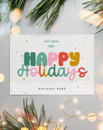 Christmas Business Thank You Card Canva Template | Rainbow - Trendy Fox Studio