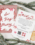 Christmas Business Thank You Card Canva Template | Vintage Coquette - Trendy Fox Studio