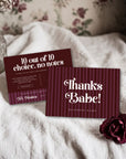 Business Thank You Card Canva Template | Chic Vintage | Plum - Trendy Fox Studio