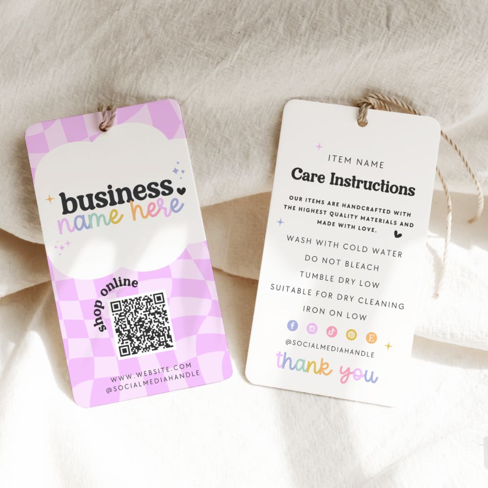 Hang Tag | Swing Tag Canva Template | Lulu - Trendy Fox Studio