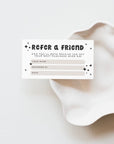 Refer A Friend Discount Card Canva Template | Cute Retro Checkered | Millie - Trendy Fox Studio