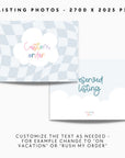 Etsy Shop Kit Canva Template | Pastel Rainbow Check Etsy Banner, Listing Photos, Icon | Lumi