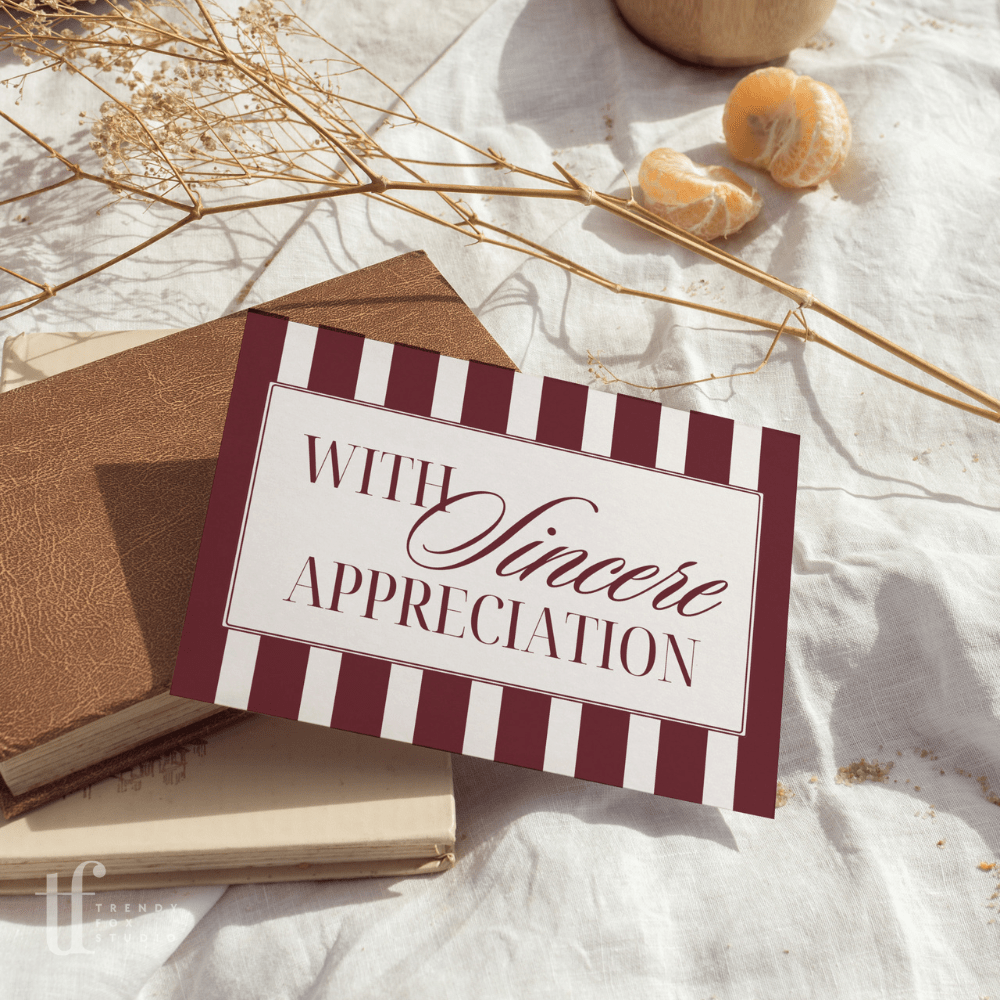 Business Thank You Card Canva Template | Elegant Old Money Style | Lorna - Trendy Fox Studio