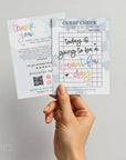 Business Thank You Card Canva Template | Guest Check Checkered Rainbow | Lumi