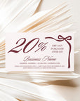 Business Coupon Discount Card Canva Template | Lorna - Trendy Fox Studio