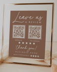 Leave Us A Review Sign Canva Template | Modern Boho | Inez - Trendy Fox Studio