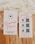 Social Media Connect with Us QR Code Business Card Canva Template | Inez - Trendy Fox Studio