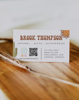Business Card Canva Template with QR Code | Western Desert | Nash - Trendy Fox Studio