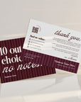 Business Thank You Card Canva Template | Chic Preppy Stripe | Plum