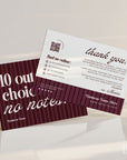 Business Thank You Card Canva Template | Chic Preppy Stripe | Plum - Trendy Fox Studio