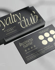 Loyalty Card Canva Template | Luxe Black | Nysa - Trendy Fox Studio