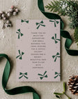 Christmas Business Thank You Card Canva Template | Classic Bows Holiday Insert - Trendy Fox Studio