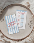Business Card Canva Template | Social Media QR Code | Preppy Stripes | Margot - Trendy Fox Studio