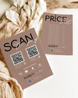 Scan to Pay Sign & Price List Sign | 2 QR Code | Canva Template | Lyra - Trendy Fox Studio
