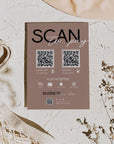 Scan to Pay Sign Canva Template | 2 QR Code | Modern Editorial | Lyra - Trendy Fox Studio