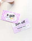 Business Coupon Card, Discount Card Canva Template | Colorful Rainbow | Lulu - Trendy Fox Studio