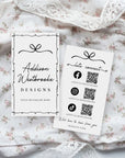 Business Card Canva Template | Social Media QR Code | Whimsical Coquette | Thea - Trendy Fox Studio