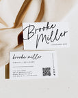 Business Card with QR Code Canva Template | Modern Boho | Inez - Trendy Fox Studio