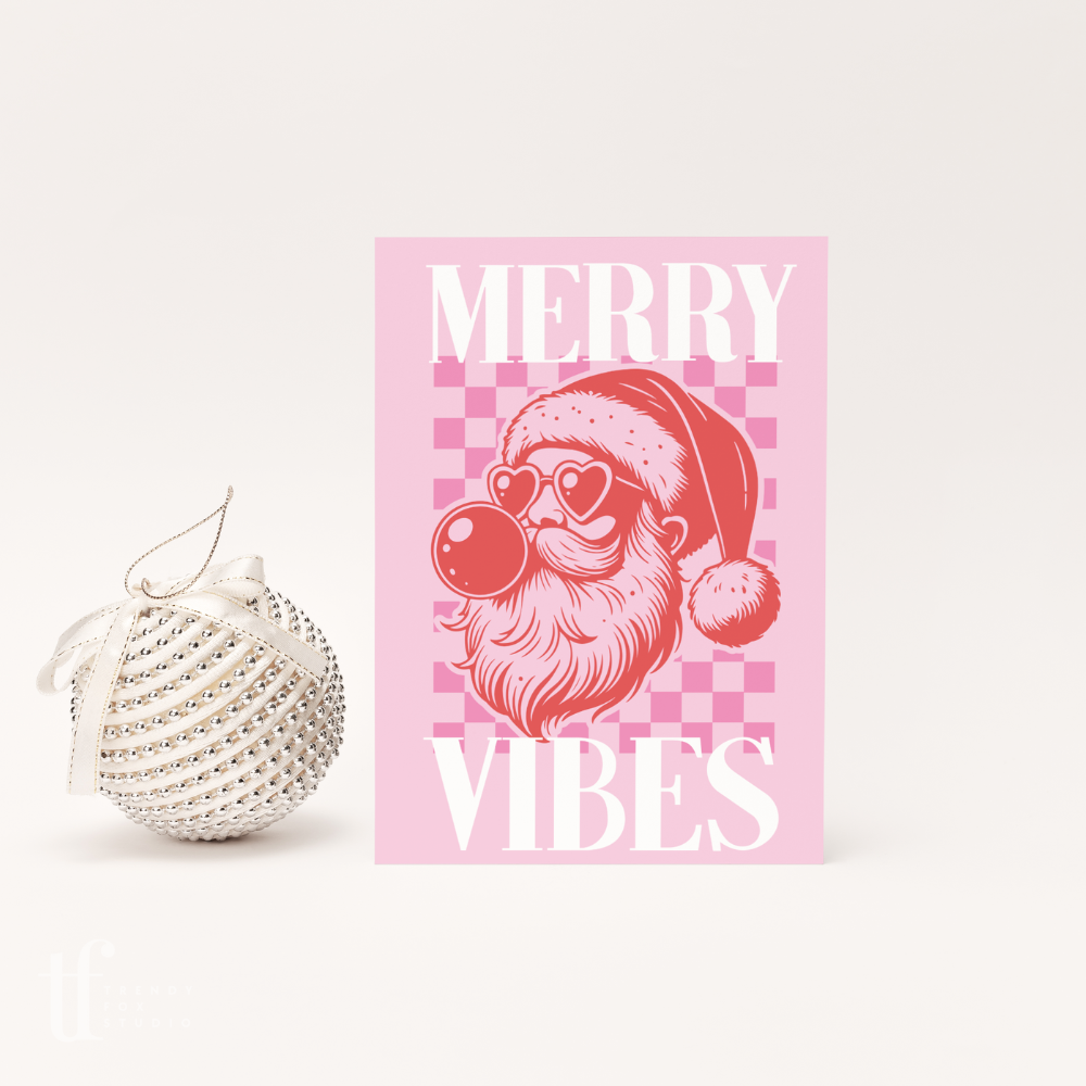 Christmas Business Thank You Card Canva Template | Retro Merry Vibes