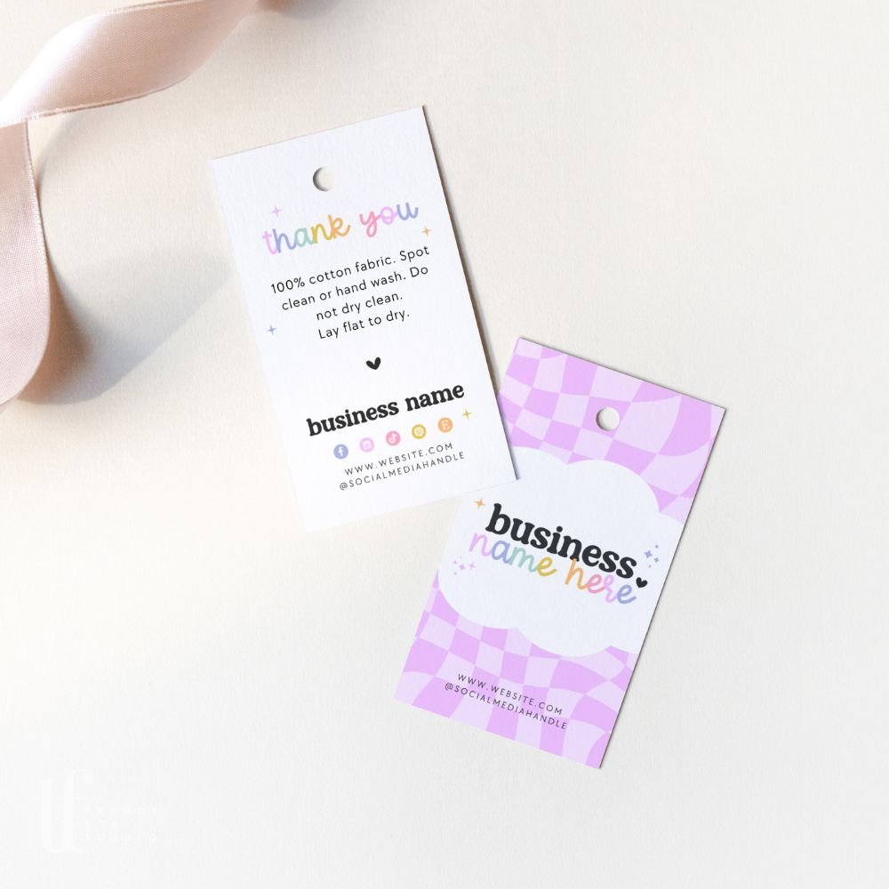 Hang Tag | Swing Tag Canva Template | Lulu - Trendy Fox Studio