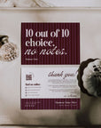 Business Thank You Card Canva Template | Chic Preppy Stripe | Plum - Trendy Fox Studio