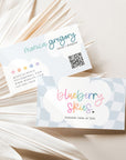Business Card Canva Template | Rainbow Checkered | Lumi