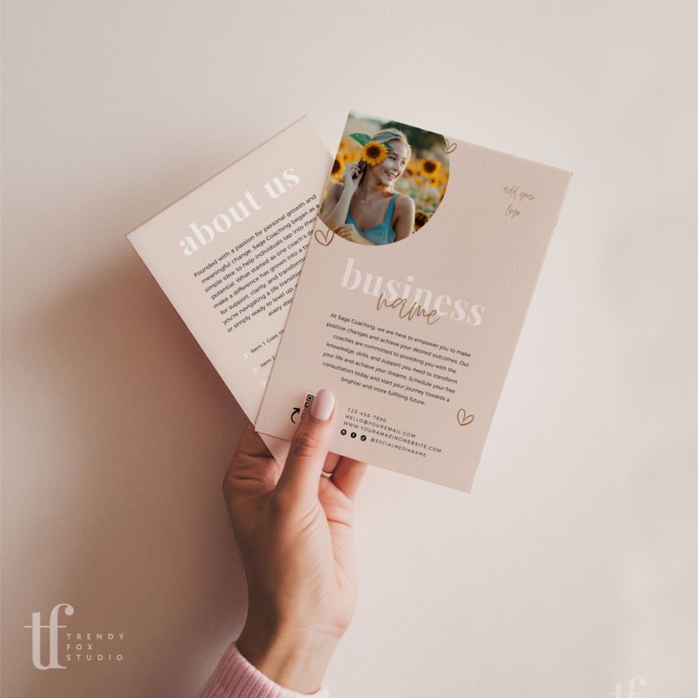 Business Introduction Flyer | Canva Template - Trendy Fox Studio