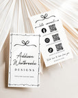Business Card Canva Template | Social Media QR Code | Whimsical Coquette | Thea - Trendy Fox Studio