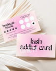 Loyalty Card Canva Template | Aesthetic Discount Card for Lash or Beauty Business | Opal - Trendy Fox Studio