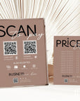 Scan to Pay Sign & Price List Sign | 2 QR Code | Canva Template | Lyra - Trendy Fox Studio