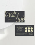 Loyalty Card Canva Template | Luxe Black | Nysa - Trendy Fox Studio