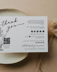 Business Thank You Card with QR Code, Canva Template | Rustic Botanical | Everleaf - Trendy Fox Studio