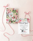 Christmas Business Thank You Card Canva Template | Coquette Bows Holiday Insert