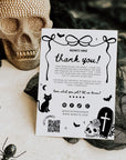 Halloween Business Thank You Card with QR Code Canva Template | Girly Whimsical - Trendy Fox Studio