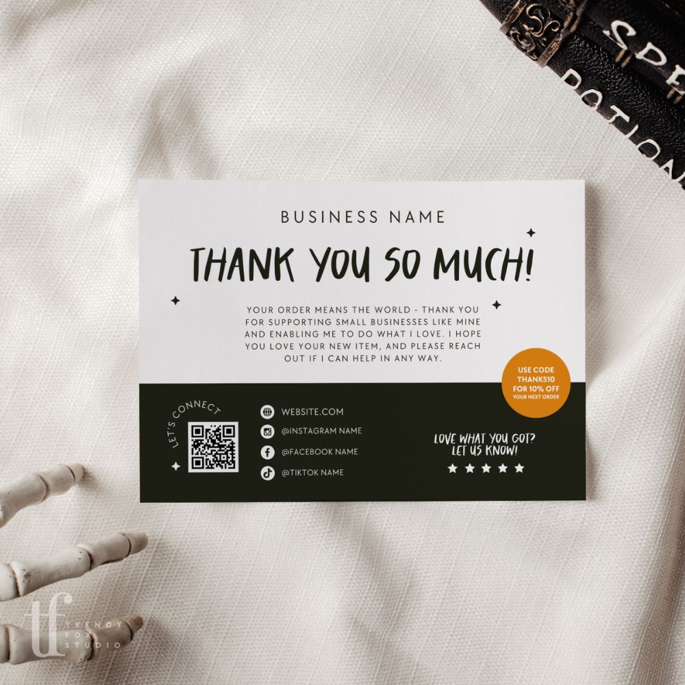 Halloween Business Thank You Card Canva Template | Just A Spooky Goose - Trendy Fox Studio