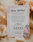 Christmas Business Thank You Card Canva Template | Roselle - Trendy Fox Studio