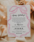 Christmas Business Thank You Card Canva Template | Roselle | Vintage Pink Christmas - Trendy Fox Studio