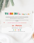 Christmas Business Thank You Card Canva Template | Rainbow - Trendy Fox Studio