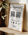 Scan to Pay 2 QR Code Sign, Accepted Payments Sign Canva Template | Modern Boho | Inez - Trendy Fox Studio