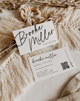 Business Card with QR Code Canva Template | Modern Boho | Inez - Trendy Fox Studio