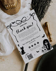 Halloween Business Thank You Card with QR Code Canva Template | Girly Whimsical - Trendy Fox Studio